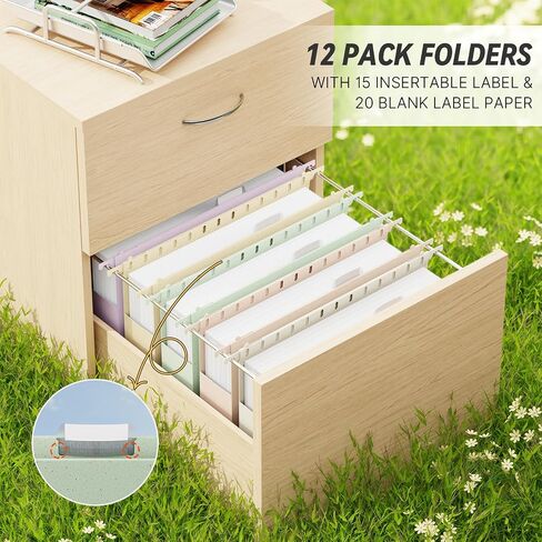 Extra Capacity Plastic Hanging File Folders Legal Size,Heavy Duty 2 Inch Expansion,12 Pack Wheat Straw Filing Cabinet Folders with Adjustable Tabs,File Organizer for Bulky Files (Morandi) in Saudi Arabia