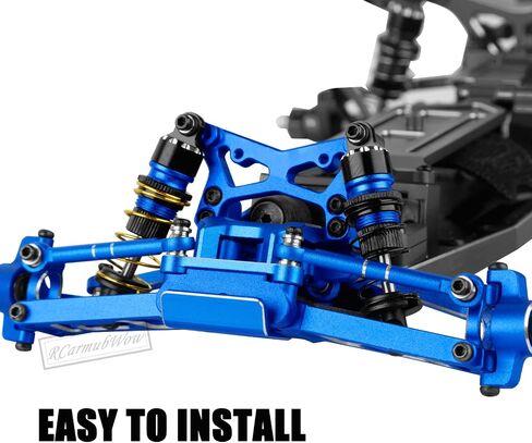 جزء ترقية الصدمات RC لـ L0S1 1/24 Micro-B 2S 2WD، 1/28 Micro-T 2S 2WD، ممتص الصدمات الأمامي المعدني، أسود مع تيتانيوم in Kuwait