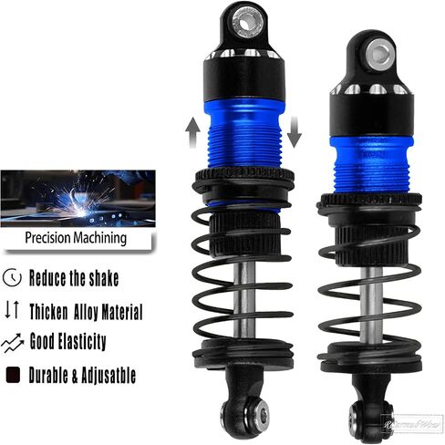 جزء ترقية الصدمات RC لـ L0S1 1/24 Micro-B 2S 2WD، 1/28 Micro-T 2S 2WD، ممتص الصدمات الأمامي المعدني، أسود مع تيتانيوم in Kuwait
