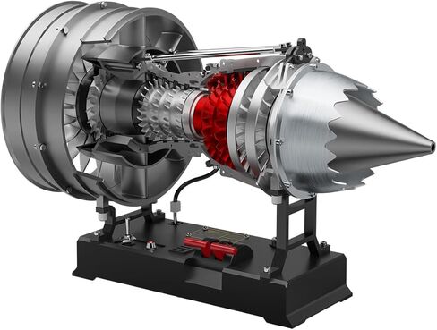 Turbofan Engine Model Kits That Runs, DM121-1/12 Scale 300+ PCS Dual Spool Cutaway Turbofan Aviation Turbojet Aircraft Build Your Own Jet Engine Kit That Works for Adults in Saudi Arabia