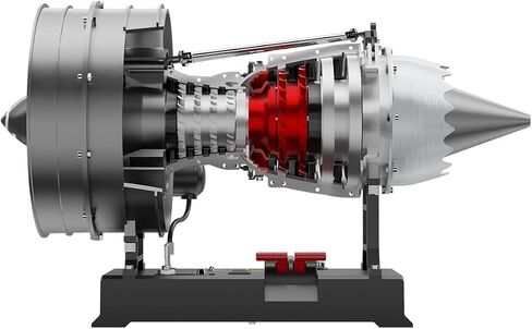 Turbofan Engine Model Kits That Runs, DM121-1/12 Scale 300+ PCS Dual Spool Cutaway Turbofan Aviation Turbojet Aircraft Build Your Own Jet Engine Kit That Works for Adults in Saudi Arabia