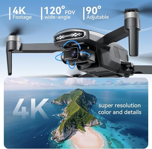 GPS Drone with Camera for Adults 4k for Adults,Brushless Motor,Auto Return Home,Follow Me,Optical Positioning,5G FPV Video Transmission,120°FOV Camera, 90°Adjustable Lens,2Batteries, Carrying Case in Saudi Arabia