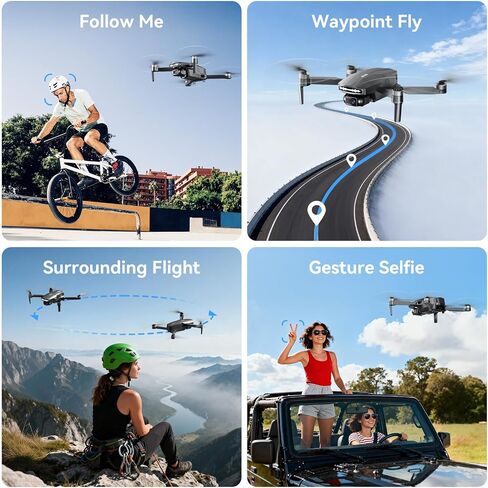 GPS Drone with Camera for Adults 4k for Adults,Brushless Motor,Auto Return Home,Follow Me,Optical Positioning,5G FPV Video Transmission,120°FOV Camera, 90°Adjustable Lens,2Batteries, Carrying Case in Saudi Arabia