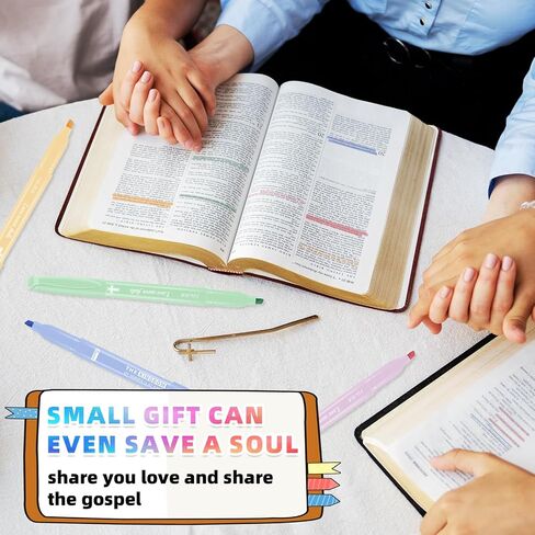 Pastel Bible Highlighter Markers 16 Pack, No Bleed, Cute Aesthetic Highlighters Assorted Colors Dry Quickly for Bible Study Journaling, Textbook Motivational Gift for Christians, Friends in Saudi Arabia