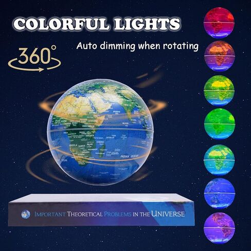 6" Magnetic Levitation Floating Globe Lamp Anti Gravity 360 Rotating Levitating Globe with LED Light Home Office Desk Decor Creative Birthday Christmas Gifts in Saudi Arabia