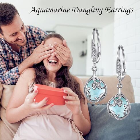 URONE Moss Agate Earrings 925 Sterling Silver Teardrop Dangle Gemstone Earrings Moss Agate Jewelry Gifts For Women Mother, Agate in Kuwait