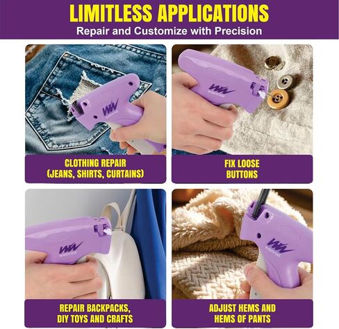 Stitchy Quick Clothing Fixer – Handheld Micro Stitch Gun for Clothes & Tags, Includes 6 Needles, 2000 Fasteners, Scissors, Tailor Pencil & Mini Tape – Perfect for Quick Repairs & Customization in Saudi Arabia