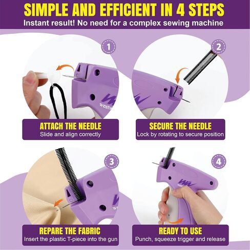 Stitchy Quick Clothing Fixer – Handheld Micro Stitch Gun for Clothes & Tags, Includes 6 Needles, 2000 Fasteners, Scissors, Tailor Pencil & Mini Tape – Perfect for Quick Repairs & Customization in Saudi Arabia