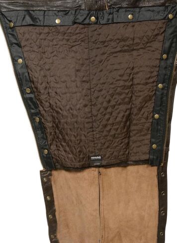 Milwaukee Leather ML1191 Chaps for Men's Premium Leather Snap Out Thermal Lined - Four Pockets Motorcycle Chap in Saudi Arabia