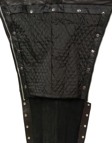 Milwaukee Leather ML1191 Chaps for Men's Premium Leather Snap Out Thermal Lined - Four Pockets Motorcycle Chap in Saudi Arabia
