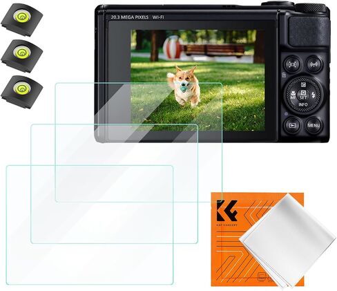 واقي شاشة K&F CONCEPT 3 قطع لكاميرا Canon R50 R8 كاملة الإطار بدون مرآة وغطاء حذاء ساخن، واقي شاشة من الزجاج المقوى فائق الوضوح، مضاد للخدش وخالي من الفقاعات ومقاوم للغاية in Saudi Arabia