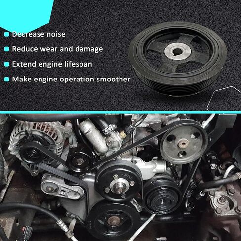 594-431 بكرة العمود المرفقي الموازن التوافقي المتوافقة مع Hyundai Elantra 11-19 Gt 13-20 Kona 18-20 Tucson 14-17 Veloster 20 Kia Forte 14-19 Forte5 14-18 Rondo 14-17 Soul 12-17 in Kuwait