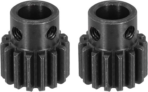 MECCANIXITY 2Pcs 1M 25T Steel Motor Pinion Gears, RC Motor Gears Fits 8mm Shaft Bore for RC Vehicles Truck Drift Remote Control Car Off-Road Crawler Parts, Black in Saudi Arabia