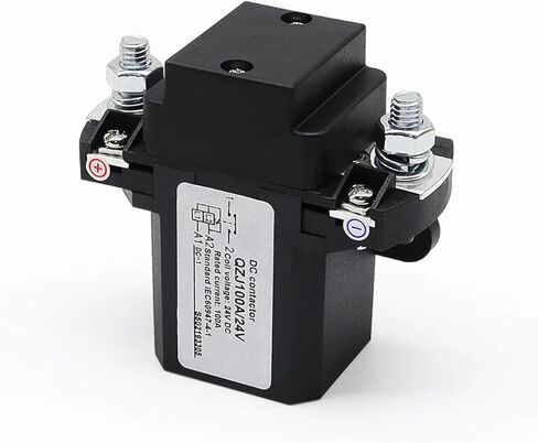 QZJ100A مرحل موصل الطاقة DC، سعة تيار عالية 100 أمبير، درجة صناعية سوداء، تكوين مفتوح/مغلق عادة لتطبيقات الرافعة الشوكية (60 فولت) in Saudi Arabia