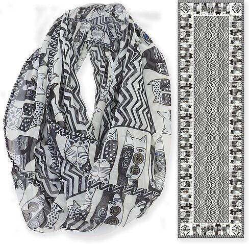 Laurel Burch Feline Tribe Infinity Scarf Lightweight in Saudi Arabia