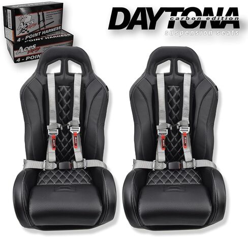 Aces Racing 4 Point EZ Buckle Harness – Pair (2 Harnesses) | 2" Padded Off-Road Harnesses | Comfortable, Easy-to-Use Buckle | in Saudi Arabia
