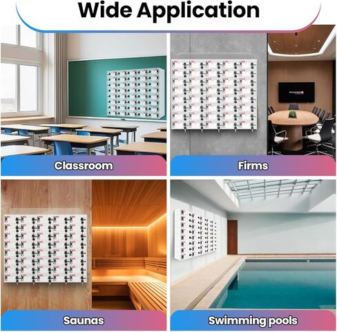 40 Slots Cell Phone Locker Box for Classroom with Door Locks and Keys Clear Acrylic Cell Phone Lock Storage Cabinet Wall Mounted for School Factory Office in Saudi Arabia