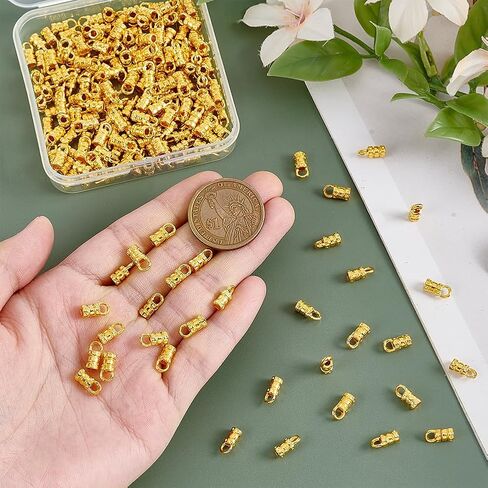 200 قطعة من أغطية نهاية الحبل المعدني من PH PandaHall، أغطية شرابة لأسلاك 2 مم من الجلد البرونزي العتيق، غطاء نهاية حبل من سبيكة المجوهرات، رأس رأس للأقراط المتدلية والأساور والقلائد المصنوعة يدويًا in Kuwait