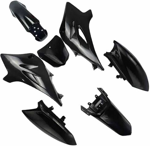 Fairing Body Parts Plastic Front Rear Kits Motorcycle Replacement Mudguard Compatible with TTR50 Dirt Bike Moto TTR 50(Black) in Saudi Arabia