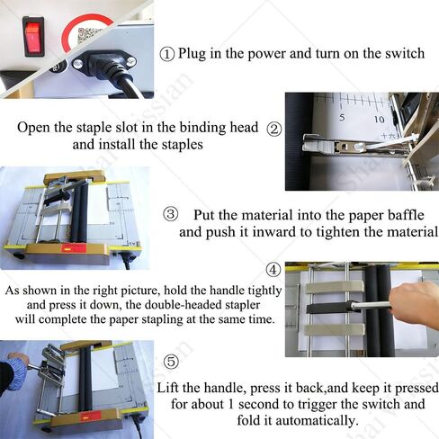 Electric Stapler Folding Machine,A3 Size Creasing Card Folding,High Performance,Automatic Booklet Maker,Adjustable Spacing,for Efficient Document Organization in Saudi Arabia