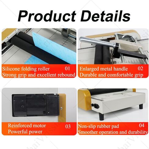Electric Stapler Folding Machine,A3 Size Creasing Card Folding,High Performance,Automatic Booklet Maker,Adjustable Spacing,for Efficient Document Organization in Saudi Arabia