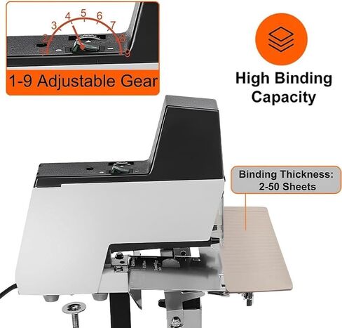Electric Saddle Stapling Machine, Automatic Saddle Binding Machine, Flatbed/Saddle Stapling Mode Switching, Adjustable Depth Up to 100Mm in Kuwait