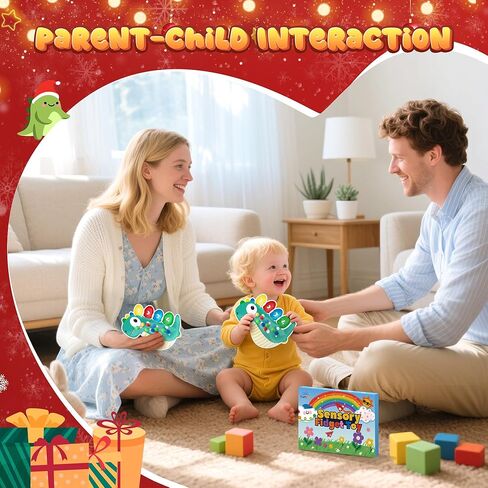 هدية عيد الميلاد المحشوة للطفل من عمر 3-5 سنوات، لعبة فرز الألوان الحسية هدية للأطفال الصغار، أنشطة التعلم في مرحلة ما قبل المدرسة التعليمية لتهدئة لعبة مونتيسوري للأطفال المصابين بالتوحد in Kuwait