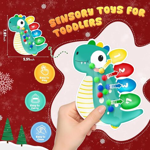 هدية عيد الميلاد المحشوة للطفل من عمر 3-5 سنوات، لعبة فرز الألوان الحسية هدية للأطفال الصغار، أنشطة التعلم في مرحلة ما قبل المدرسة التعليمية لتهدئة لعبة مونتيسوري للأطفال المصابين بالتوحد in Kuwait