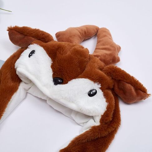 Christmas Plush Ear Hat Cute Animal Flap Moving Jumping Hat in Saudi Arabia