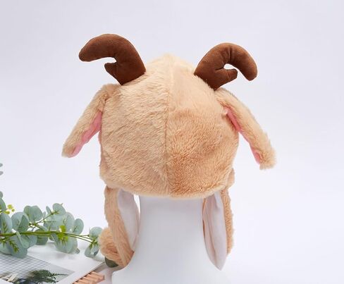 Christmas Plush Ear Hat Cute Animal Flap Moving Jumping Hat in Saudi Arabia