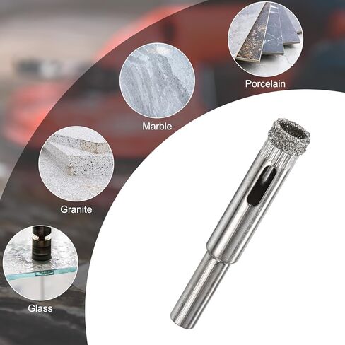 1 قطعة منشار ثقب الماس، لقمة مثقاب زجاجية 1.65 بوصة / 42 مم لقطع السيراميك/الرخام/حجر الجرانيت/الزجاجات/البلاط [لون فضي] in Kuwait