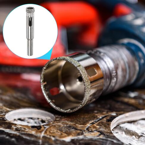 1 قطعة منشار ثقب الماس، لقمة مثقاب زجاجية 1.65 بوصة / 42 مم لقطع السيراميك/الرخام/حجر الجرانيت/الزجاجات/البلاط [لون فضي] in Kuwait