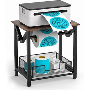 Label Holder for Rolls and Fan-Fold Labels, Thermal Sticker Holder for Desktop Thermal Printer, Shipping Label Stand Desktop Label Printer Accessory Supplies for Home, Office,White in Kuwait