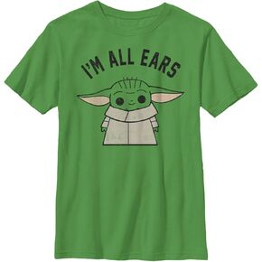Star Wars Mandalorian Green Child Boy's Heather Crew Tee in Kuwait