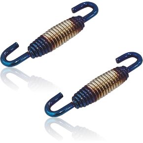 Motorcycle Exhaust Spring with Swivel Hooks, 40-60 mm Extended Range Stainless Steel Exhaust Pipe Spring Fasteners for Motorcycles, Scooters, ATVs Exhaust Pipe Muffler Swivel Springs (G/B) in Saudi Arabia