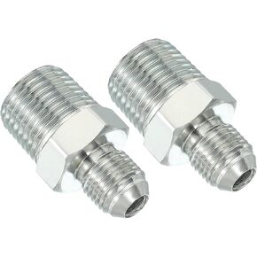 PATIKIL موصل محول الأنابيب 9/16 "ذكر 37 درجة مضيئة JIC x 1/2" ذكر R تركيب الأنابيب 2 قطعة مقيد تغذية الزيت المناسب موصل هيدروليكي لنظام خطوط أنابيب المياه والبخار النفط in Kuwait