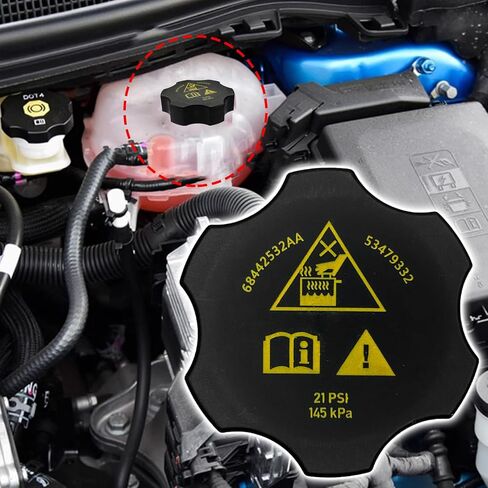 Coolant Reservoir Cap Car Radiator Cover Replacement 68442532AA 53479332 Coolant Bottle Reservoir Tank Cap for Chrysler Jeep Dodge Ram 1500 2500 3500 4500 5500 2013-2021 Radiator Cover in Saudi Arabia