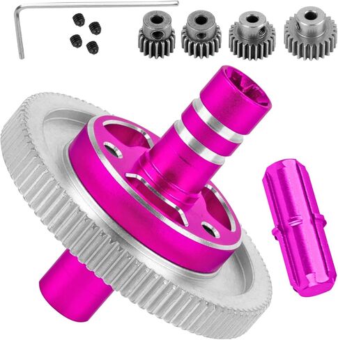 RC 91T Slipper Clutch 0.6 Pitch Gear w / (19T 23T 25T) تروس ترقيات جزء لـ 1/10 Granite Senton Vorteks، 1/8 Typhon، 91T Metal Slipper Clutch 0.6 Pitch Hop Ups، أحمر in Kuwait