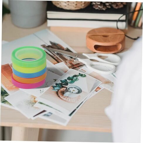 5Rolls Transparent Adhesive Tape Highlighting Tapes for Book Annotation Office and School Use in Saudi Arabia