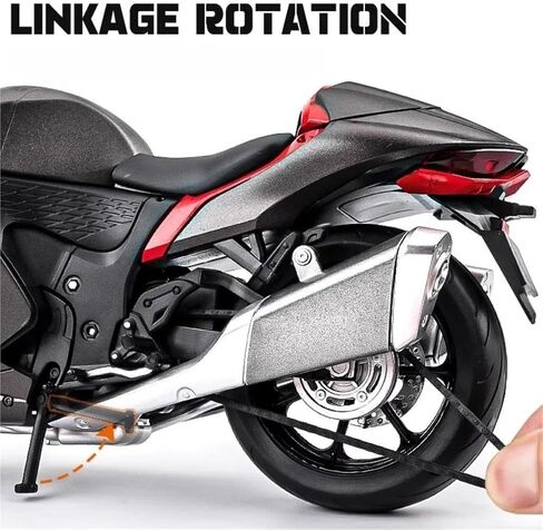MAKUTU Scale Motorcycle Model 1/9 for Suzuki for Hayabusa Motorcycle Model Gift Giving Die-cast(Black) in Saudi Arabia