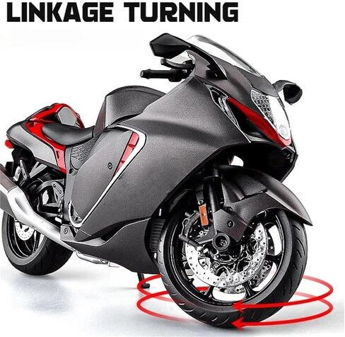 MAKUTU Scale Motorcycle Model 1/9 for Suzuki for Hayabusa Motorcycle Model Gift Giving Die-cast(Black) in Saudi Arabia