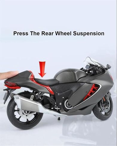 MAKUTU Scale Motorcycle Model 1/9 for Suzuki for Hayabusa Motorcycle Model Gift Giving Die-cast(Black) in Saudi Arabia