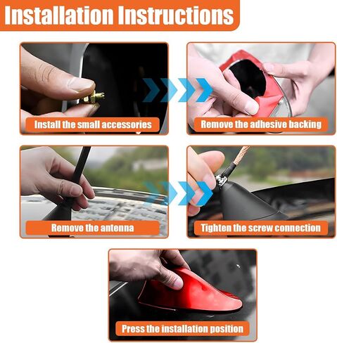 Car Shark Fin Antenna Cover, Signal Roof Aerial Decoration, Black in Saudi Arabia