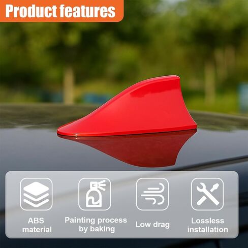Car Shark Fin Antenna Cover, Signal Roof Aerial Decoration, Black in Saudi Arabia