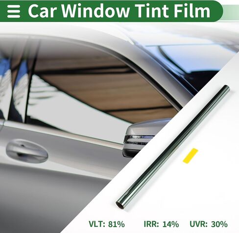 Motoforti Universal Car Window Tint Film Privacy Film 19.69 ft x 19.69 Inch Carbon 2 PLY PET Green 1 Pc VLT 81% IRR 14% UVR 30% in Saudi Arabia