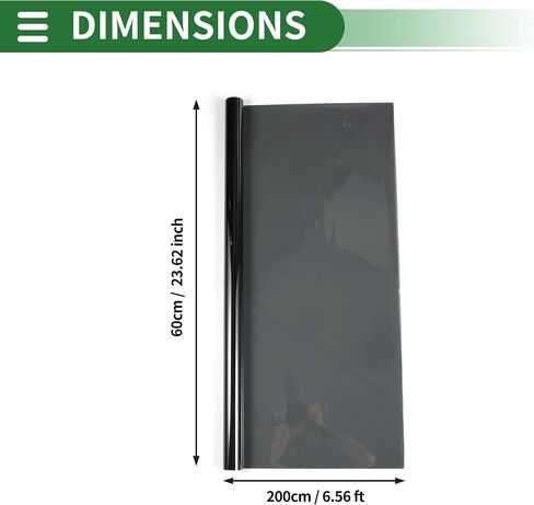 Motoforti Universal Car Window Tint Film Privacy Film 19.69 ft x 19.69 Inch Carbon 2 PLY PET Green 1 Pc VLT 81% IRR 14% UVR 30% in Saudi Arabia