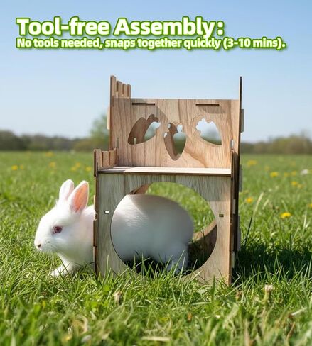 مخبأ كبير جدًا لقلاع الأرنب للأرانب الداخلية وبرج التسلق مع نفق، منزل قوي للأرانب، وابن مقرض، وخنازير غينيا، والهامستر، وألعاب إثراء جيدة التهوية، HLT4 in Kuwait