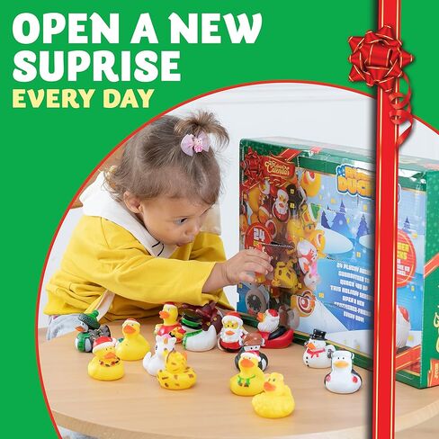 JOYIN 2025 Christmas Advent Calendar Ducks, 24 Days Christmas Rubber Ducky Bath Toys, Countdown Calendar Characters and Rubber Ducks for Boys Girls Kids, Kids Xmas Party Favors Fun Gifts in Saudi Arabia