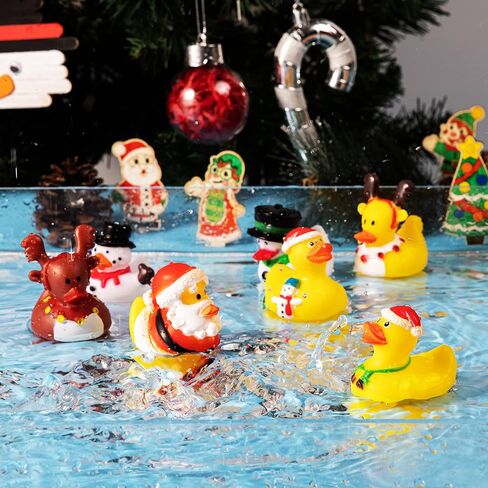JOYIN 2025 Christmas Advent Calendar Ducks, 24 Days Christmas Rubber Ducky Bath Toys, Countdown Calendar Characters and Rubber Ducks for Boys Girls Kids, Kids Xmas Party Favors Fun Gifts in Saudi Arabia