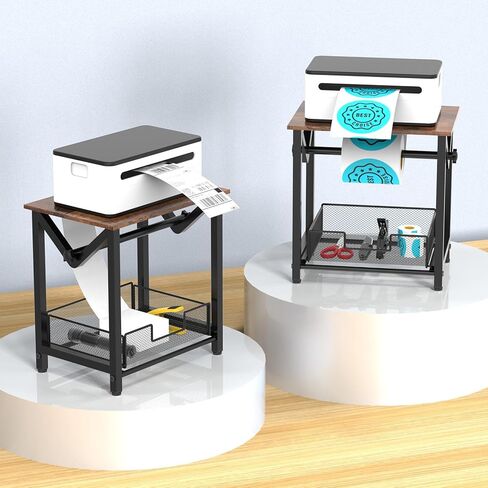 Label Holder for Rolls and Fan-Fold Labels, Thermal Sticker Holder for Desktop Thermal Printer, Shipping Label Stand Desktop Label Printer Accessory Supplies for Home, Office,White in Kuwait